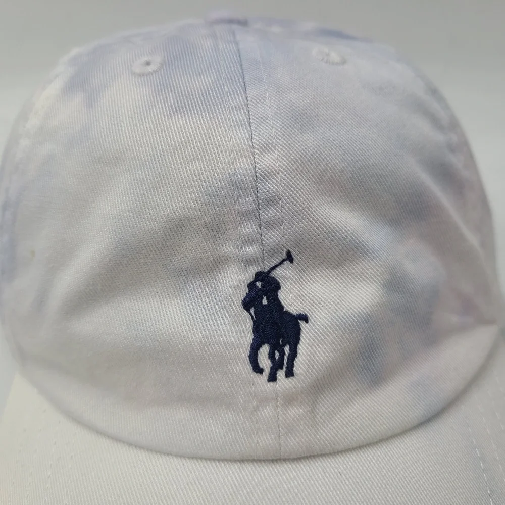 Youth Polo Ralph Lauren Hat Strapback White Blue Tie Dye Pony Logo Size 8-20 Boy
